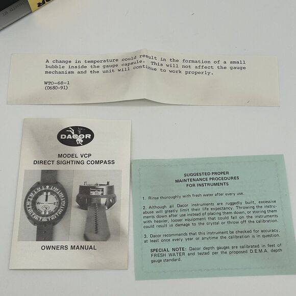 Vintage Dacor VCP Top & Side Viewing Compass Model 3604-00 - Picture 14 of 16